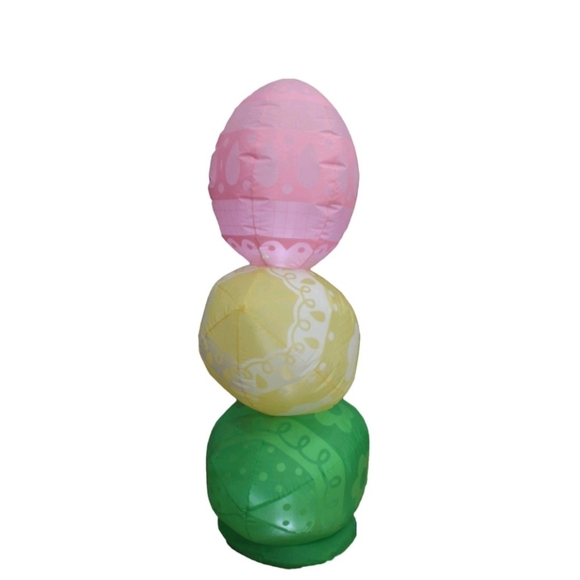 Spritz Easter Egg Inflatable Stack of 3 Eggs Indoor Outdoor Decor 4 Ft Spring - Picture 4 of 7
